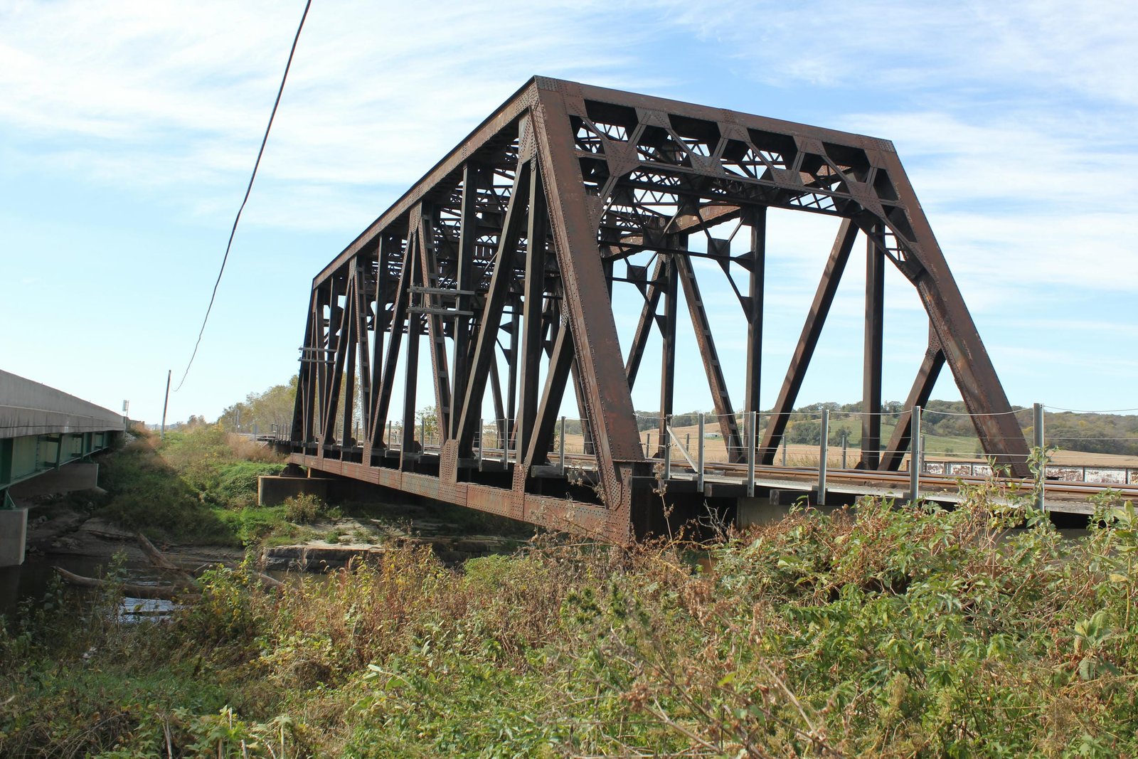 Looking west